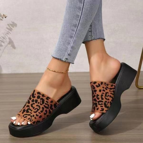 Open Toe Platform Cloth Sandals - Flip Flop Dynasty
