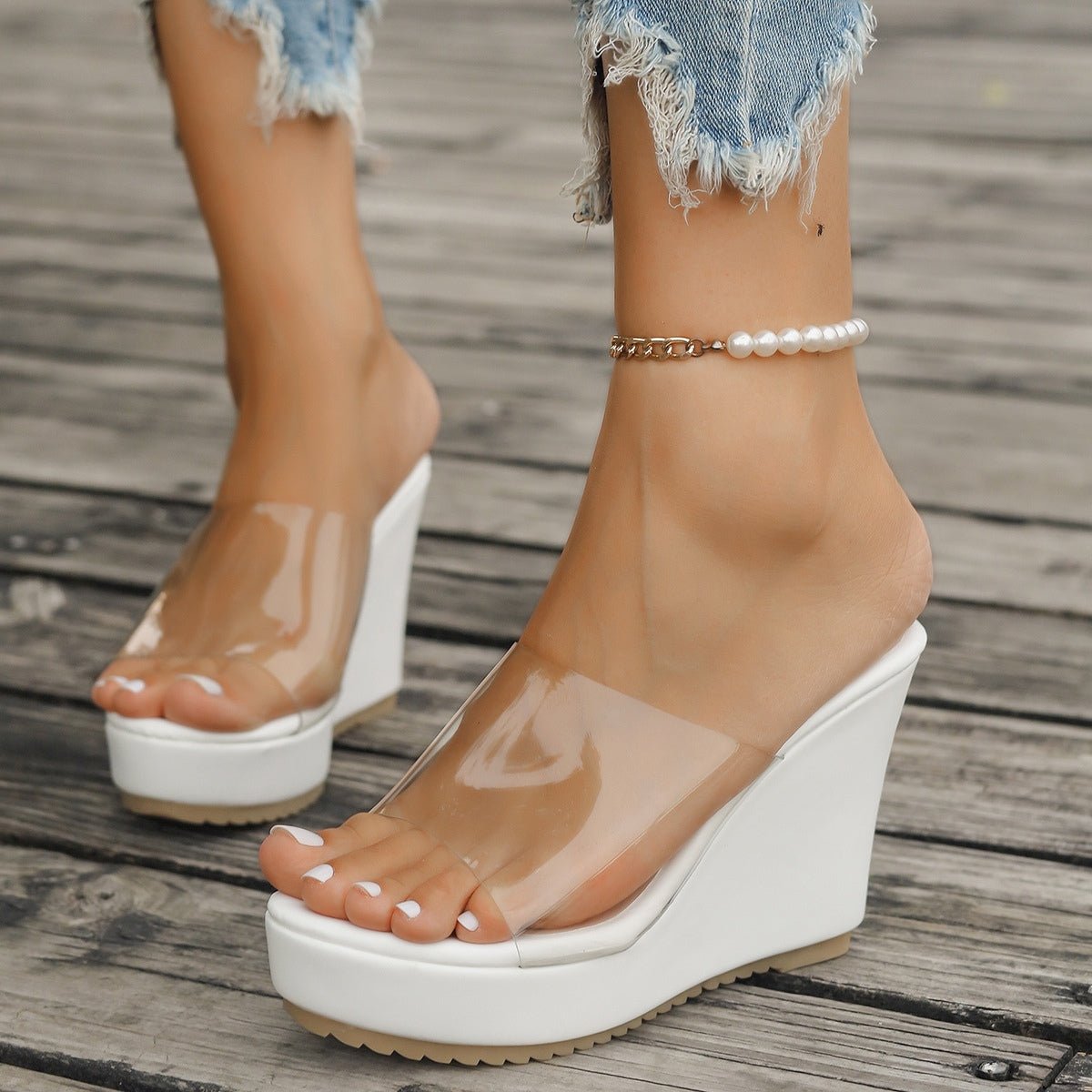 Open Toe Wedge Sandals - Flip Flop Dynasty