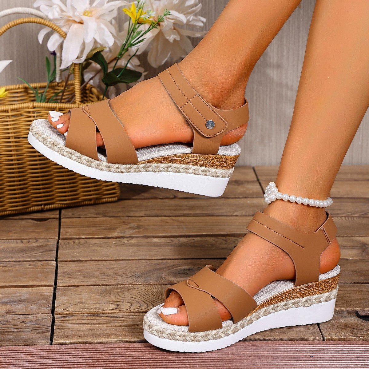 Open Toe Wedge Sandals - Flip Flop Dynasty
