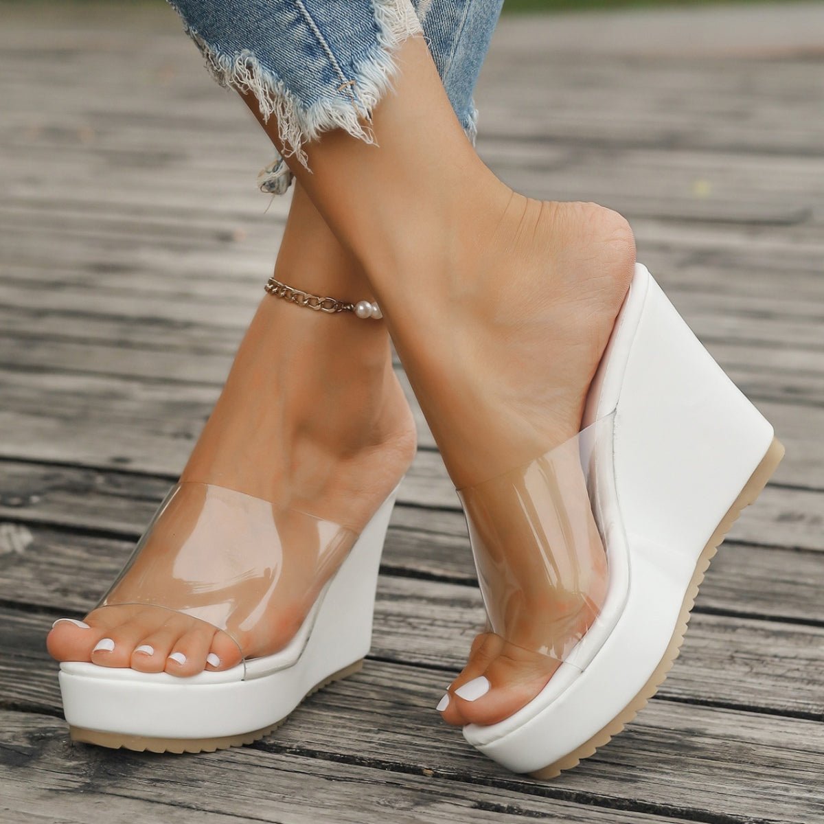 Open Toe Wedge Sandals - Flip Flop Dynasty