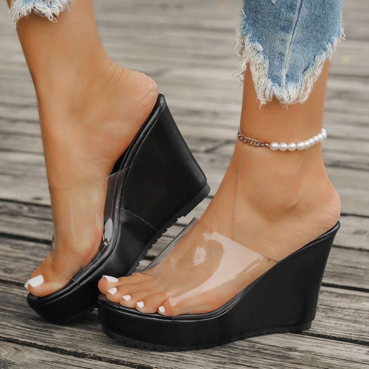 Open Toe Wedge Sandals - Flip Flop Dynasty