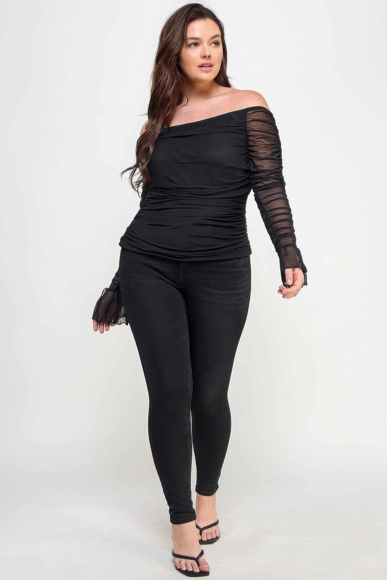 Ots Ruched Mesh Top - Flip Flop Dynasty