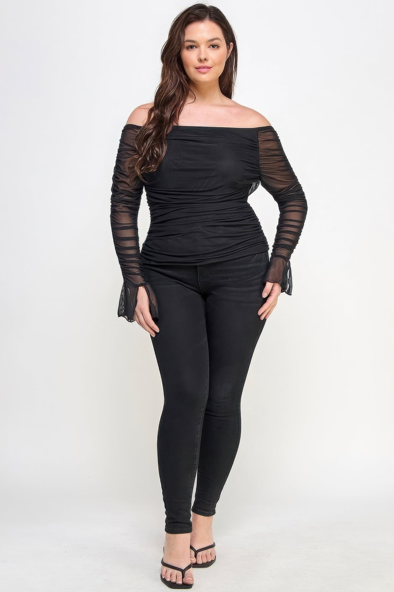 Ots Ruched Mesh Top - Flip Flop Dynasty