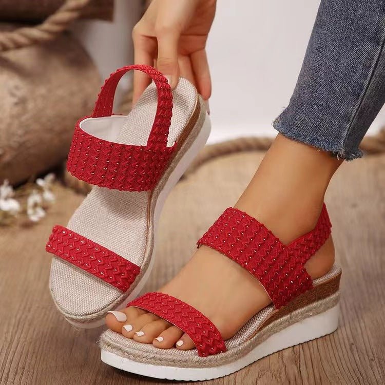 Peep Toe Wedge Sandals - Flip Flop Dynasty