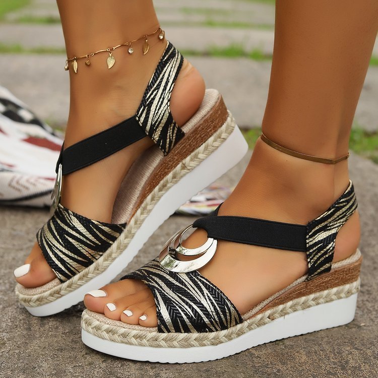 Peep Toe Wedge Sandals - Flip Flop Dynasty