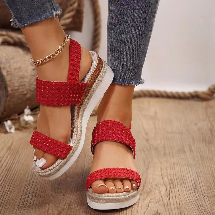Peep Toe Wedge Sandals - Flip Flop Dynasty