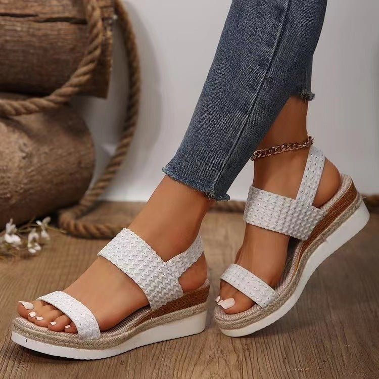 Peep Toe Wedge Sandals - Flip Flop Dynasty