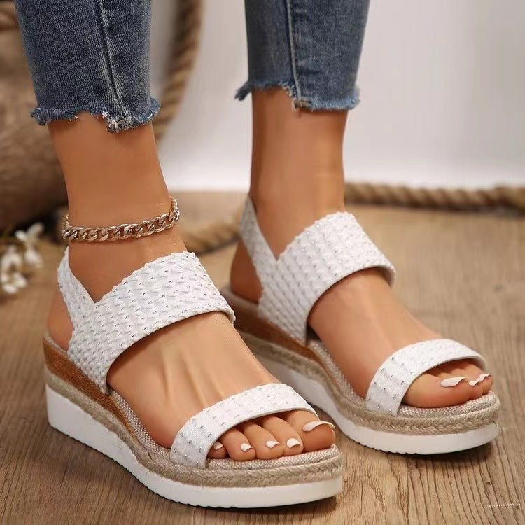 Peep Toe Wedge Sandals - Flip Flop Dynasty