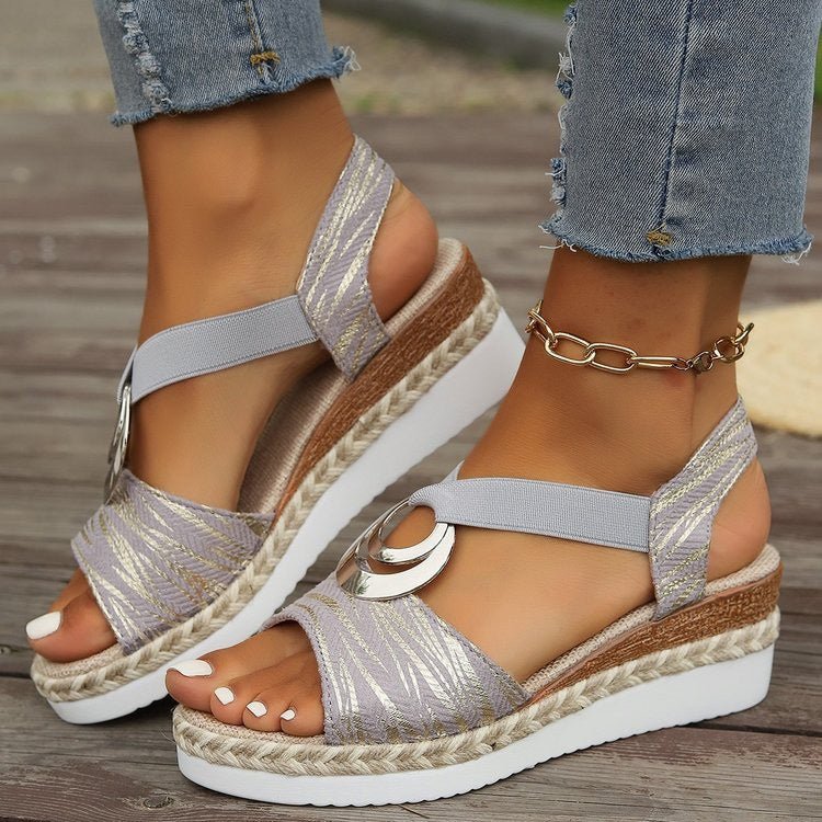 Peep Toe Wedge Sandals - Flip Flop Dynasty
