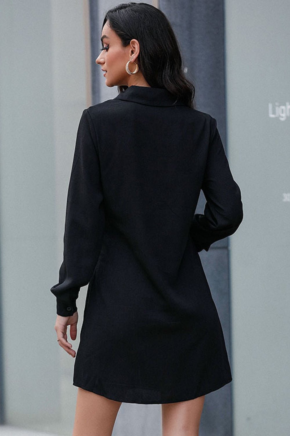 Perfee Belted Mini Shirt Dress - Flip Flop Dynasty