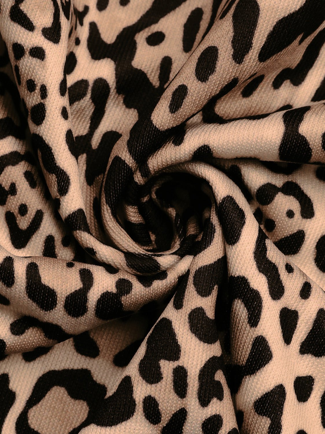 Perfee Leopard Open Front Long Sleeve Jacket - Flip Flop Dynasty