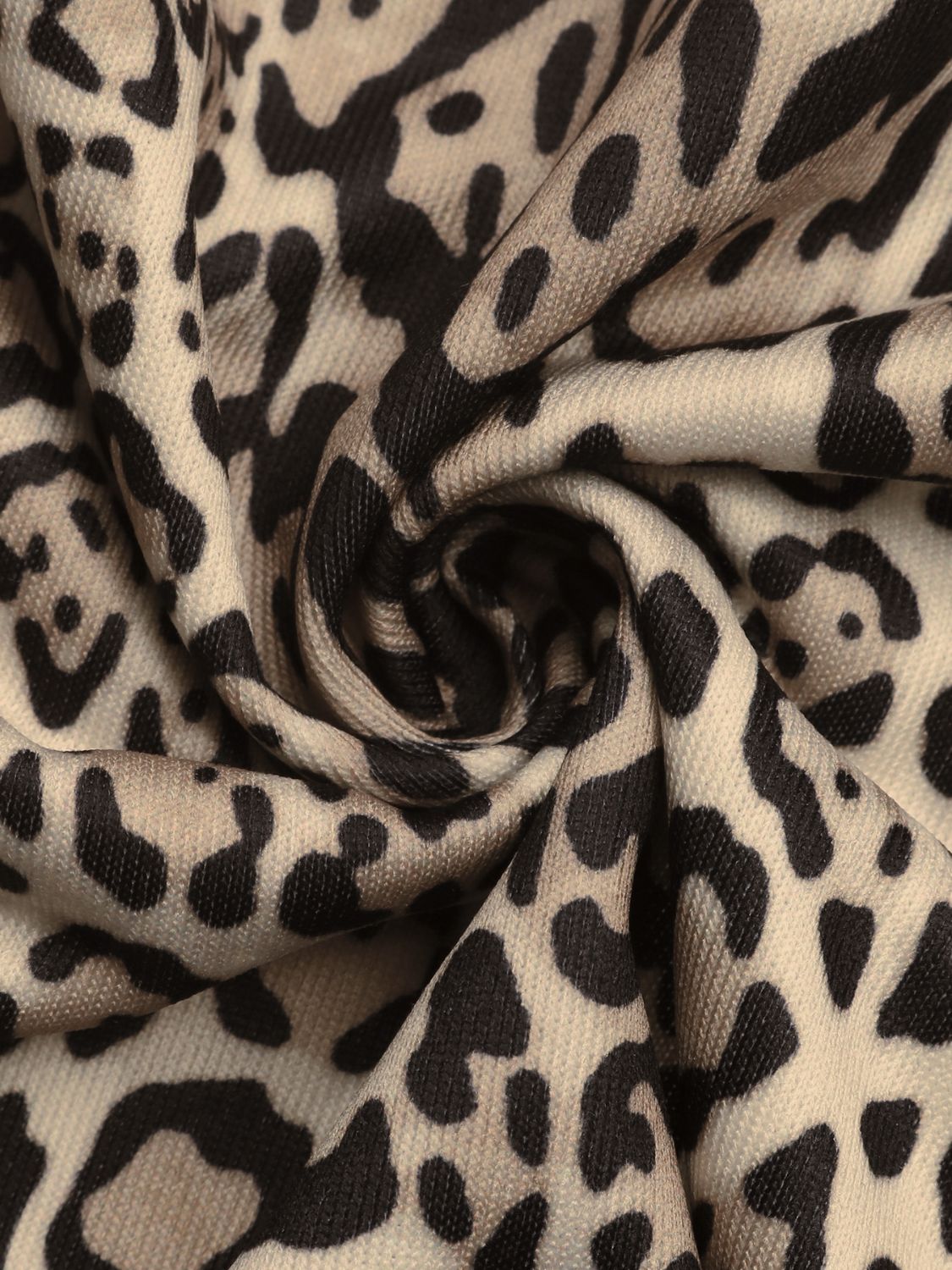 Perfee Leopard Open Front Long Sleeve Jacket - Flip Flop Dynasty