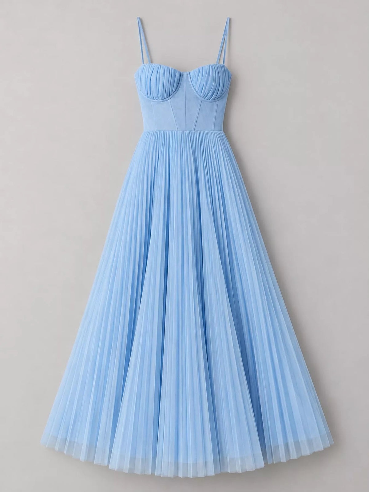 Pleated Sweetheart Neck Midi Dress - Flip Flop Dynasty