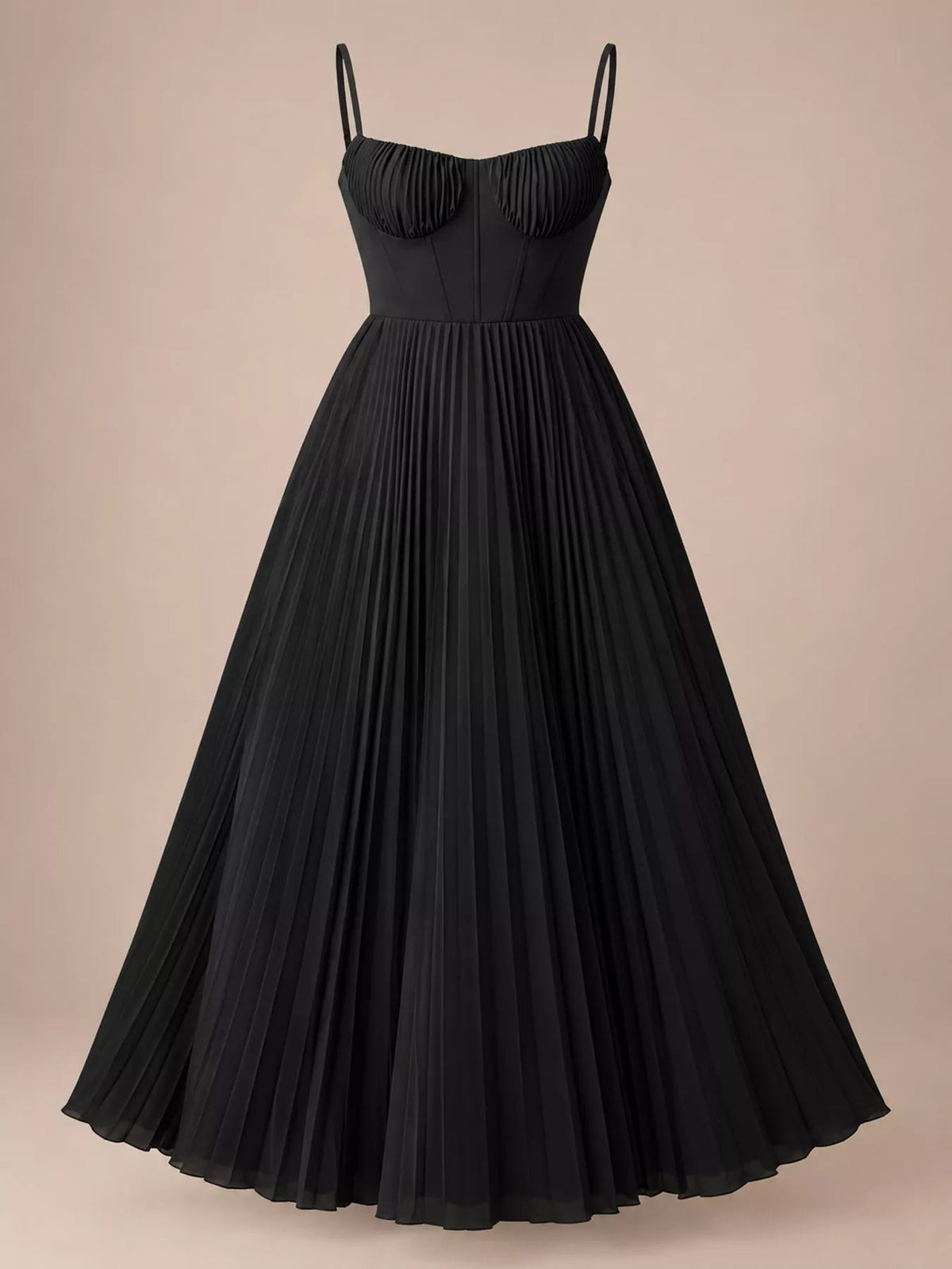 Pleated Sweetheart Neck Midi Dress - Flip Flop Dynasty