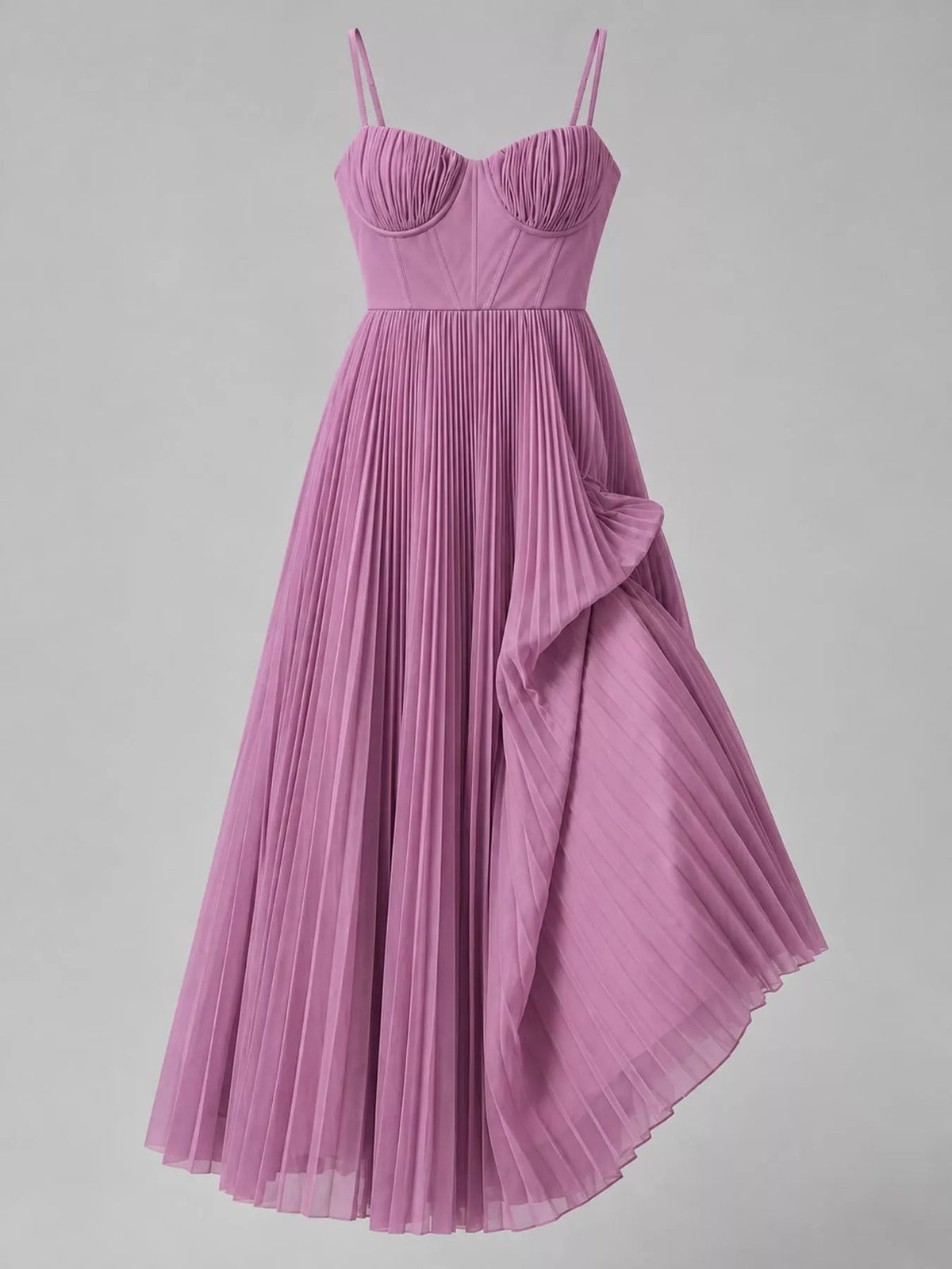 Pleated Sweetheart Neck Midi Dress - Flip Flop Dynasty