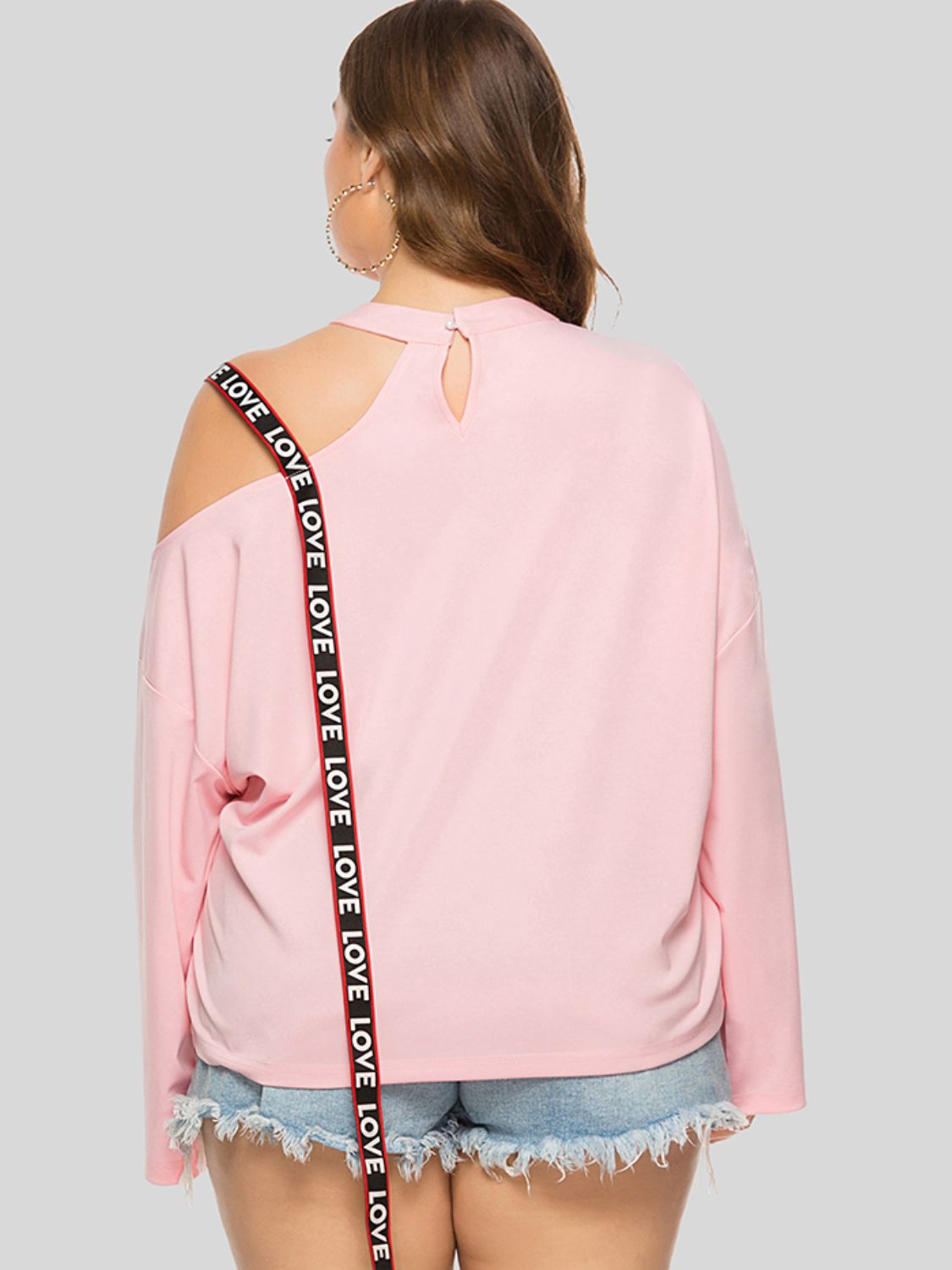Plus Size Cold - Shoulder Round Neck Blouse - Flip Flop Dynasty