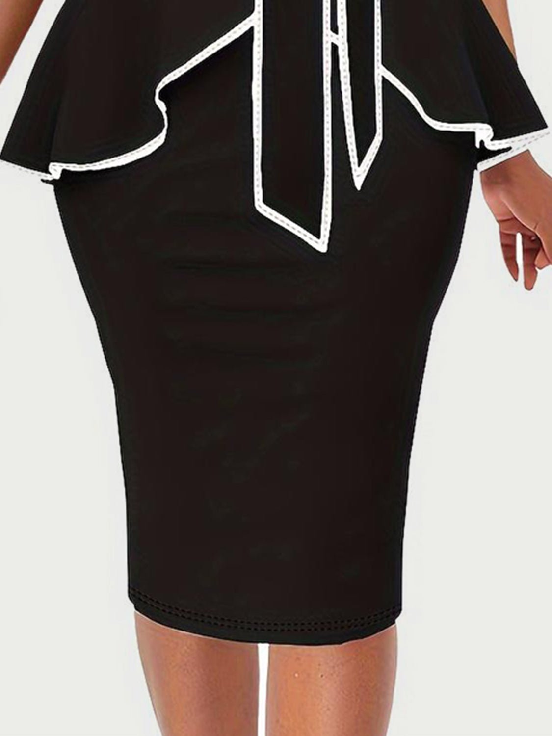 Plus Size Cutout Contrast Sleeveless Dress - Flip Flop Dynasty