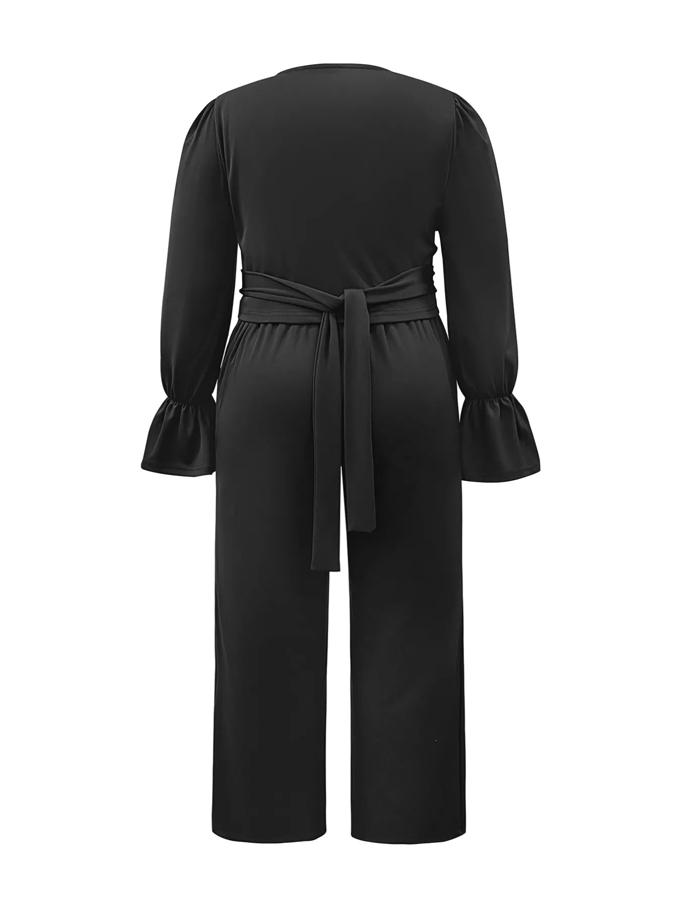 Plus Size Flounce Sleeve Top and Pants Set - Flip Flop Dynasty