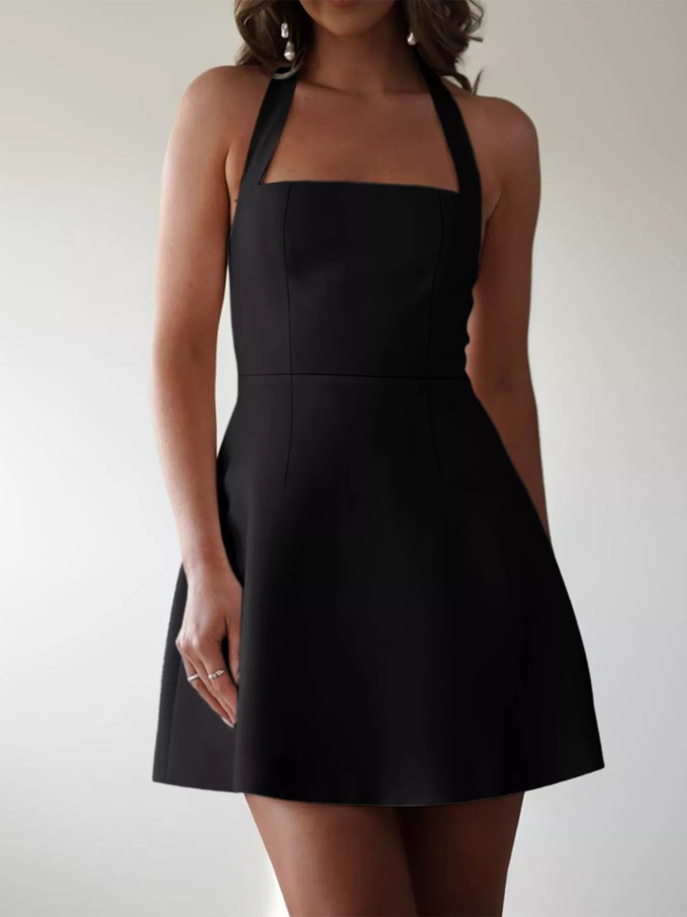 Plus Size Halter Neck Mini Dress - Flip Flop Dynasty