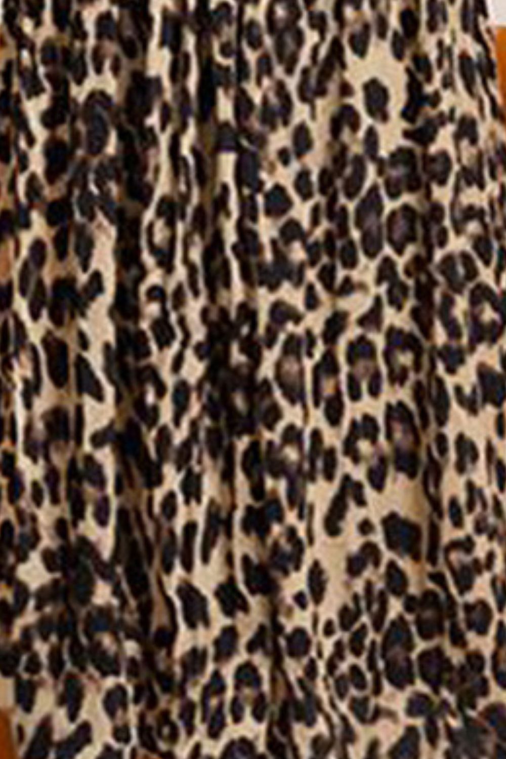 Plus Size Leopard Print Midi Skirt - Flip Flop Dynasty