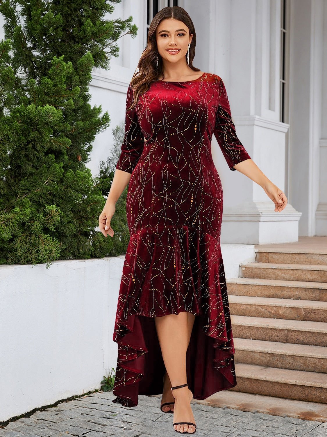 Plus Size Ruffle Hem High - Low Dress - Flip Flop Dynasty