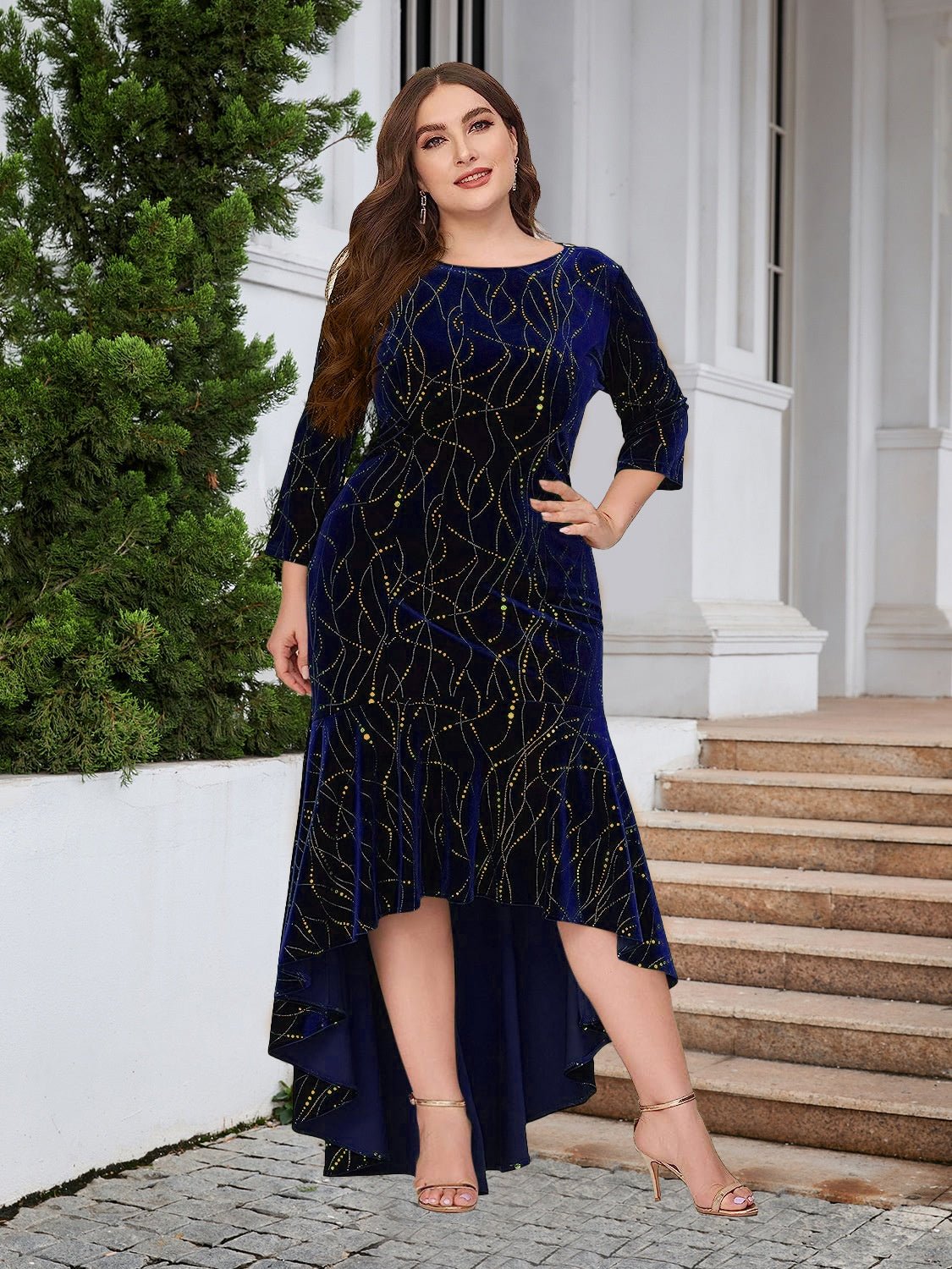 Plus Size Ruffle Hem High - Low Dress - Flip Flop Dynasty