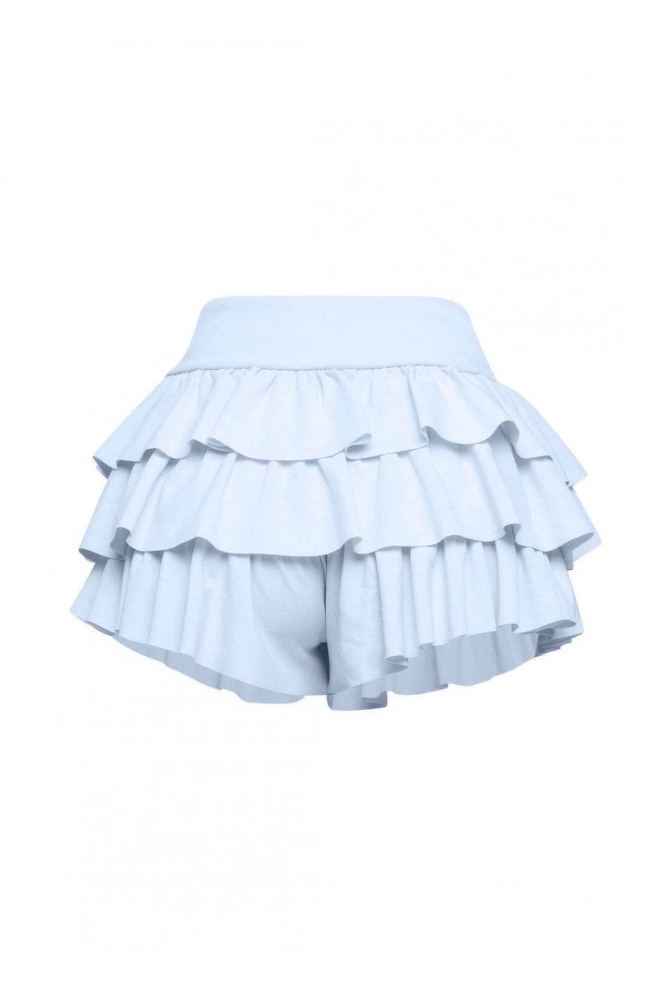 Plus Size Solid Ruffled Shorts - Flip Flop Dynasty