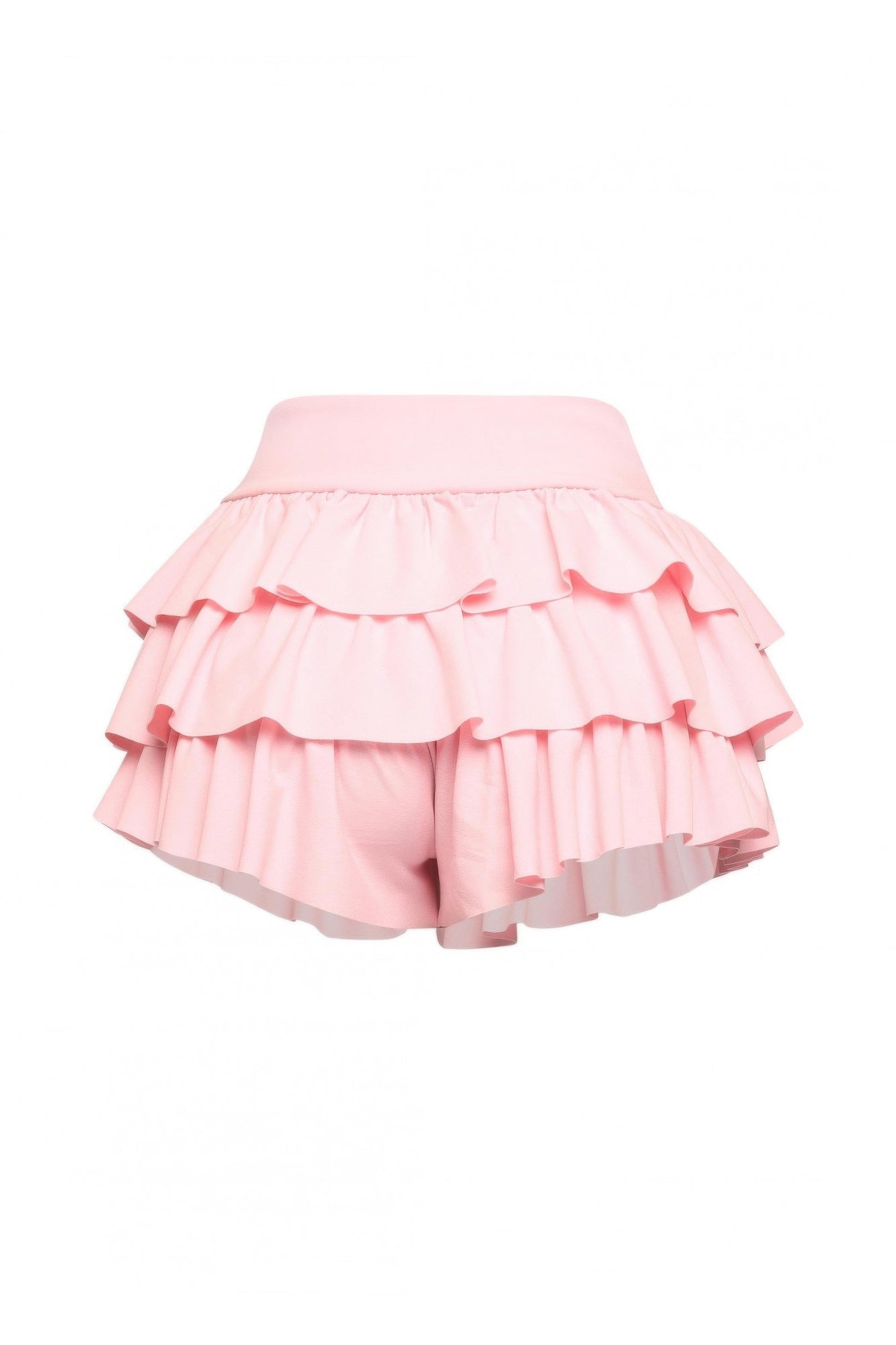 Plus Size Solid Ruffled Shorts - Flip Flop Dynasty