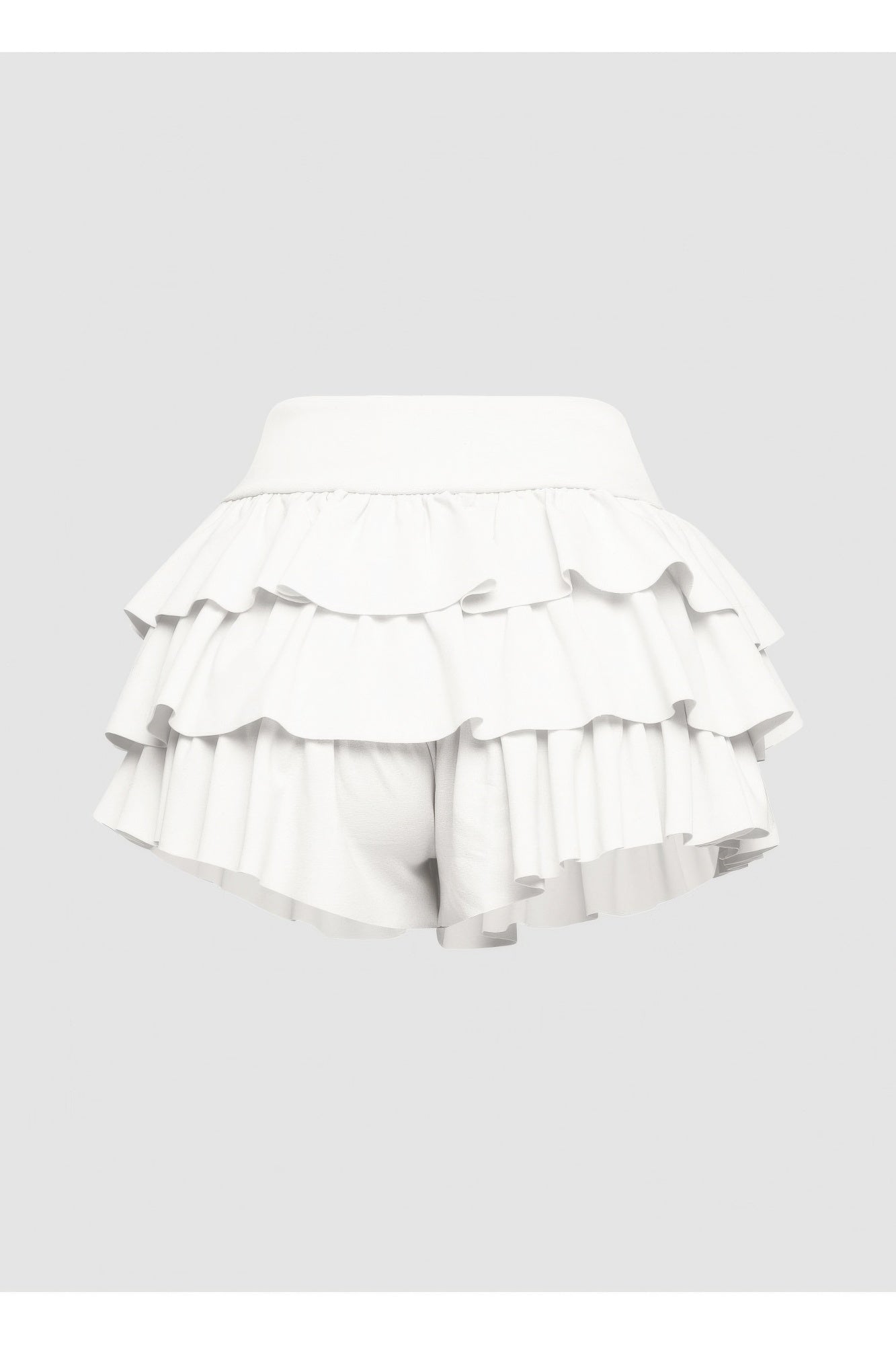 Plus Size Solid Ruffled Shorts - Flip Flop Dynasty