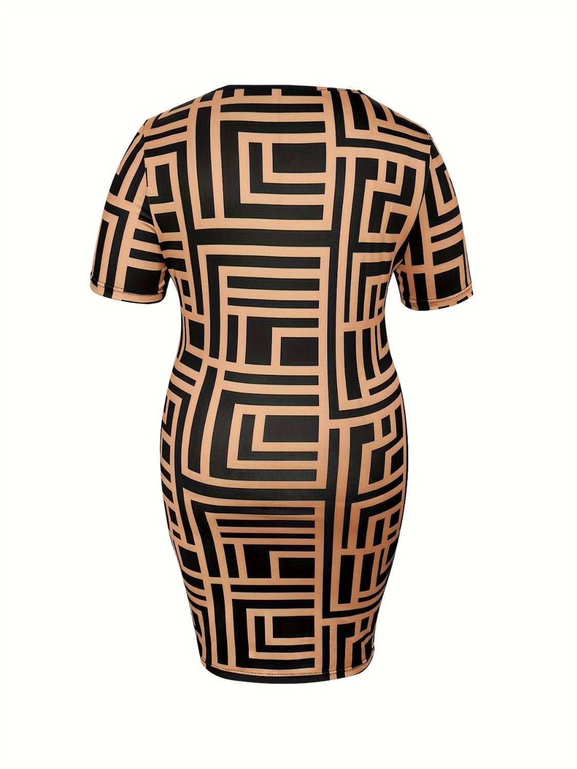 Plus Size Sweetheart Neck Short Sleeve Mini Dress - Flip Flop Dynasty