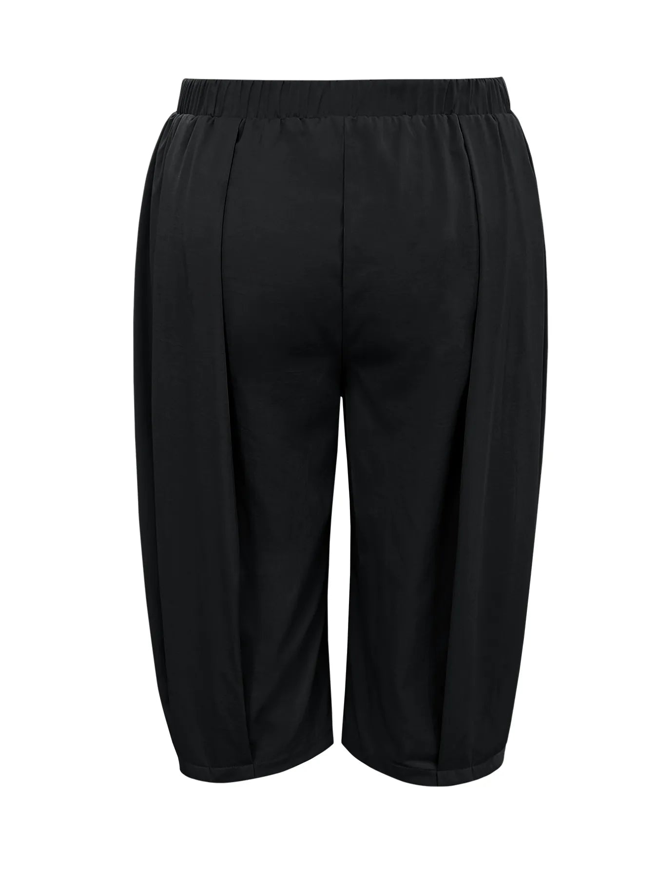 Plus Size Wide Leg Pleated Detail Cropped Pants - Flip Flop Dynasty