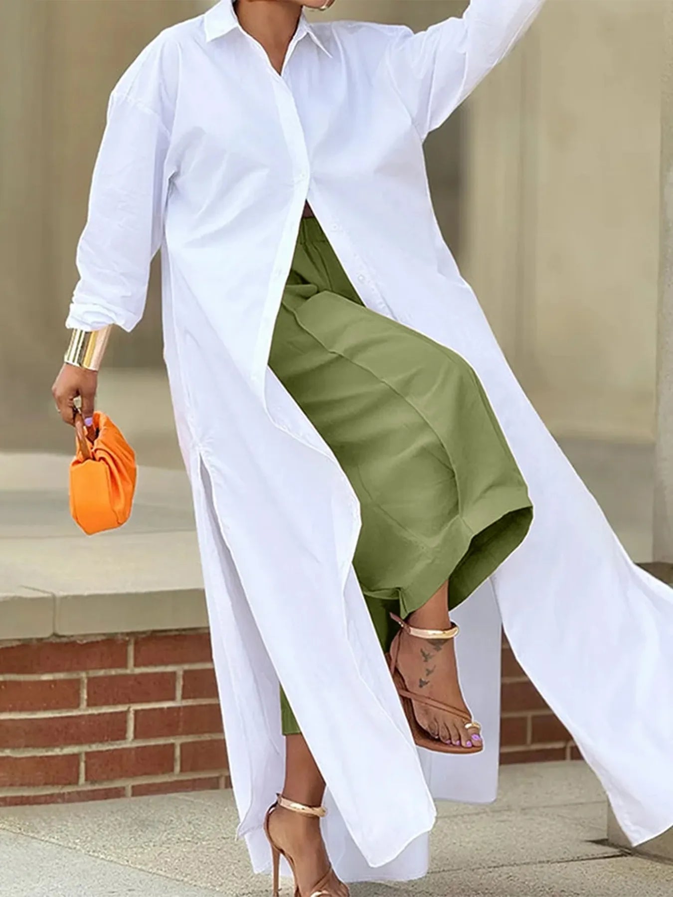 Plus Size Wide Leg Pleated Detail Cropped Pants - Flip Flop Dynasty