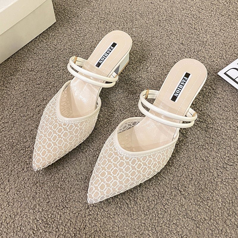 Point Toe Block Heel Sandals - Flip Flop Dynasty