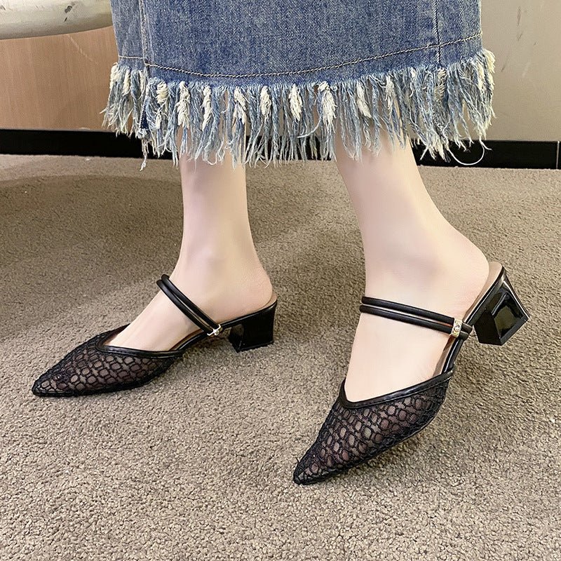 Point Toe Block Heel Sandals - Flip Flop Dynasty
