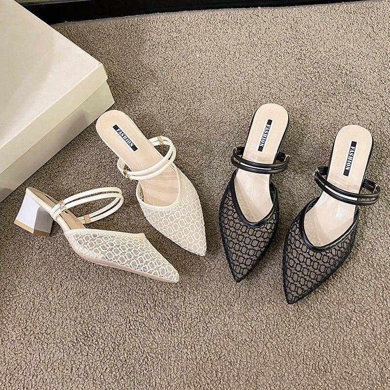 Point Toe Block Heel Sandals - Flip Flop Dynasty
