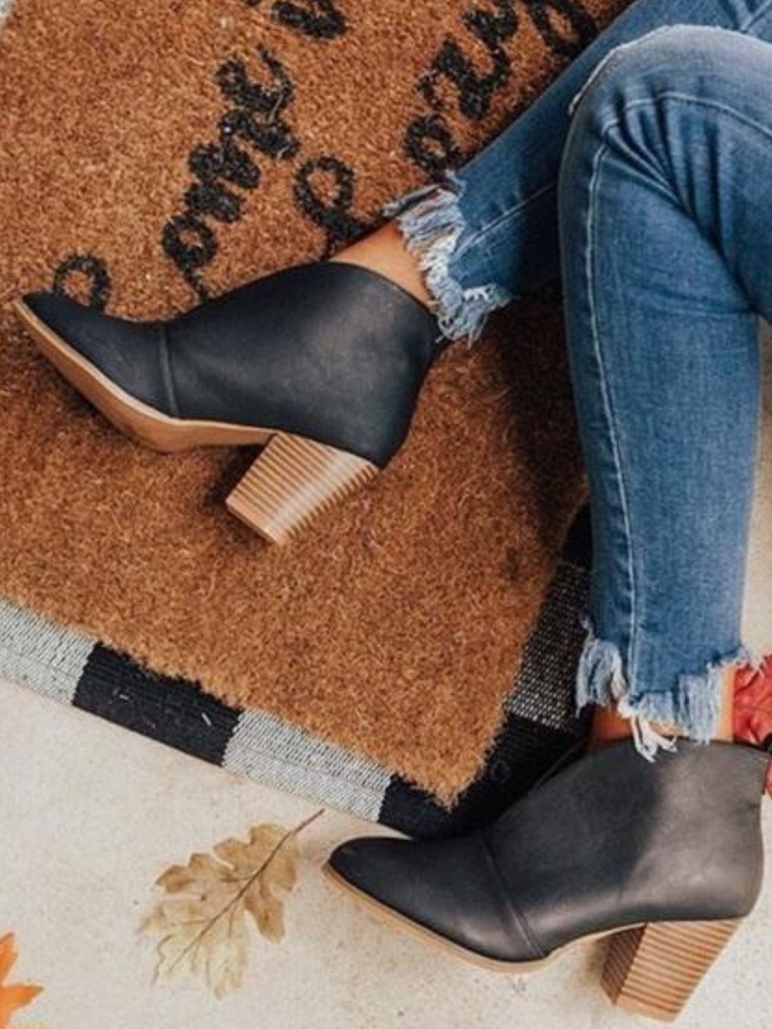 Point Toe Chunky Heeled Ankle Boots - Flip Flop Dynasty