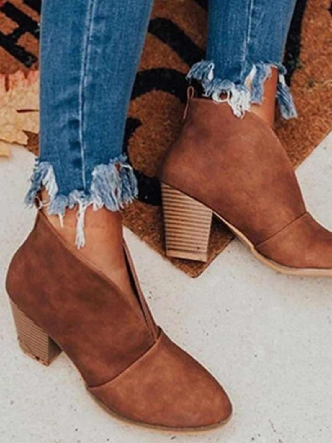 Point Toe Chunky Heeled Ankle Boots - Flip Flop Dynasty