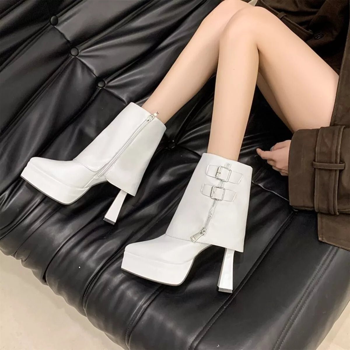Point Toe High Heels Boots - Flip Flop Dynasty