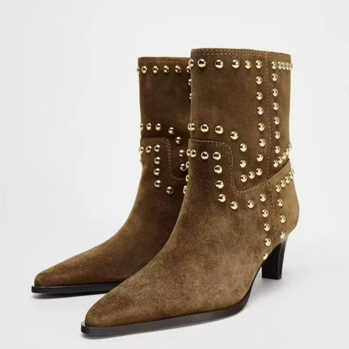 Point Toe Kitten Heels Boots - Flip Flop Dynasty