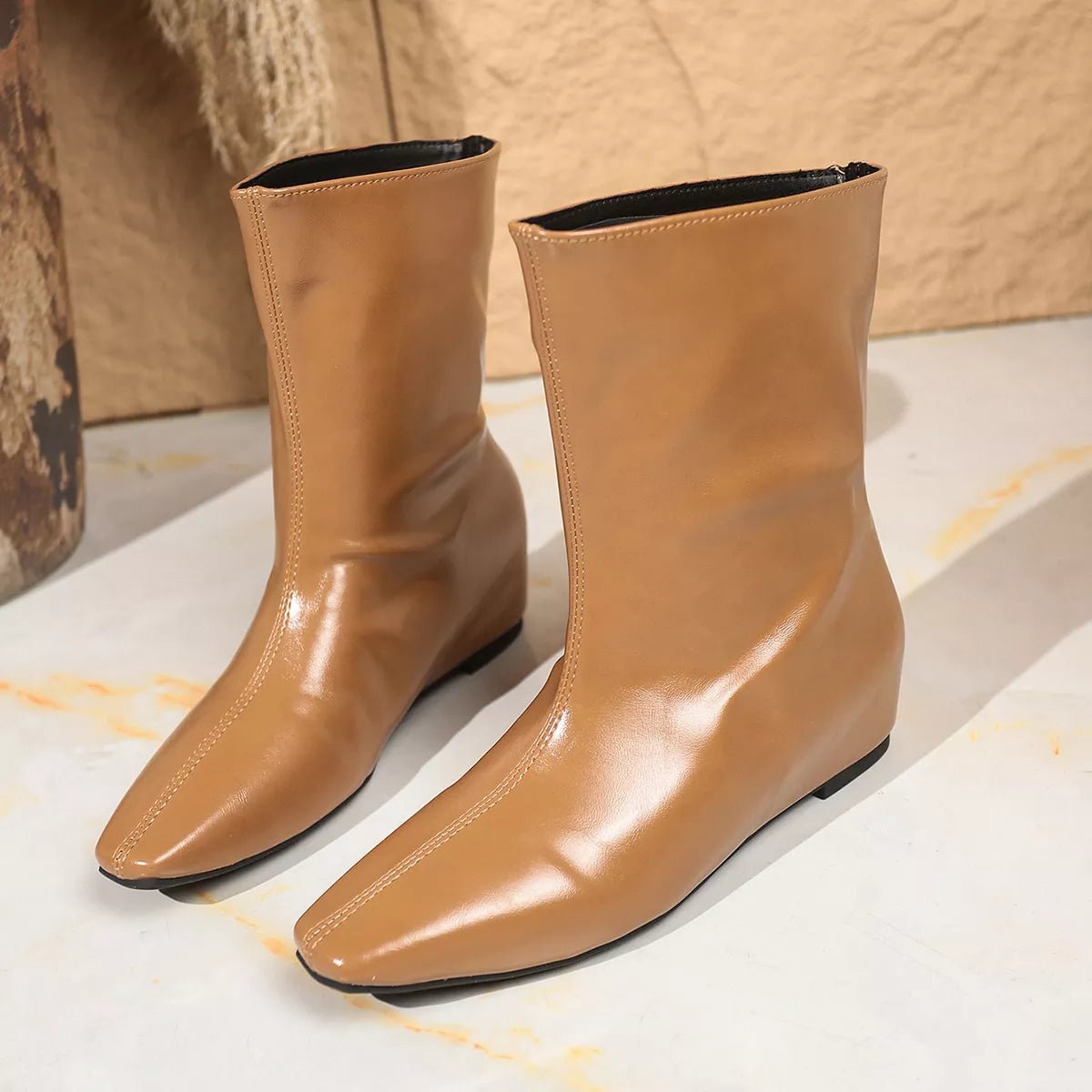 Point Toe Leather Boots - Flip Flop Dynasty