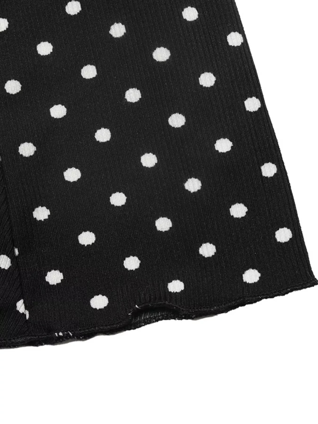 Polka Dot Lace Trimmed V-Neck Mini Dress - Flip Flop Dynasty
