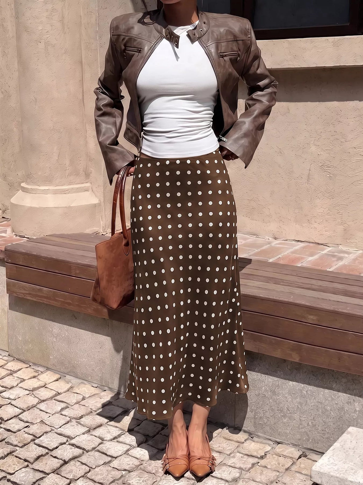 Polka Dot Midi Skirt - Flip Flop Dynasty