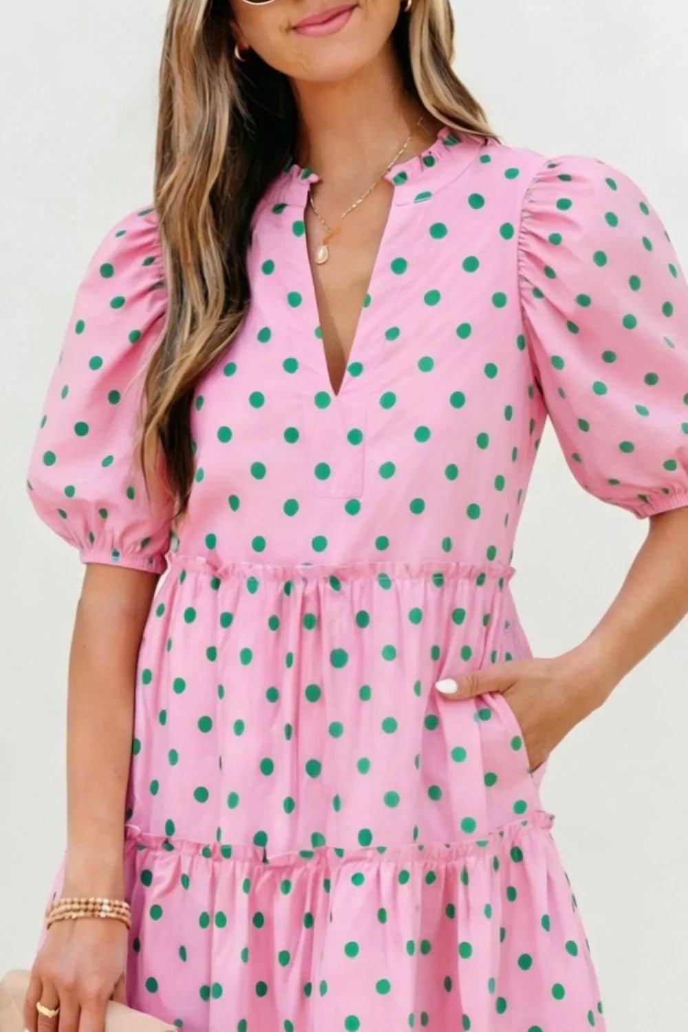 Polka Dot Tiered Mini Dress - Flip Flop Dynasty