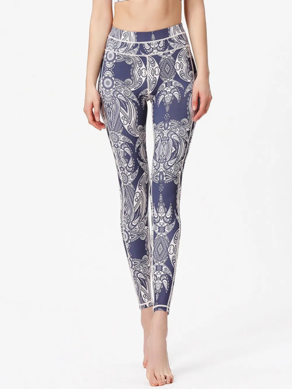 Printed Active High Waist Leggings - Flip Flop Dynasty