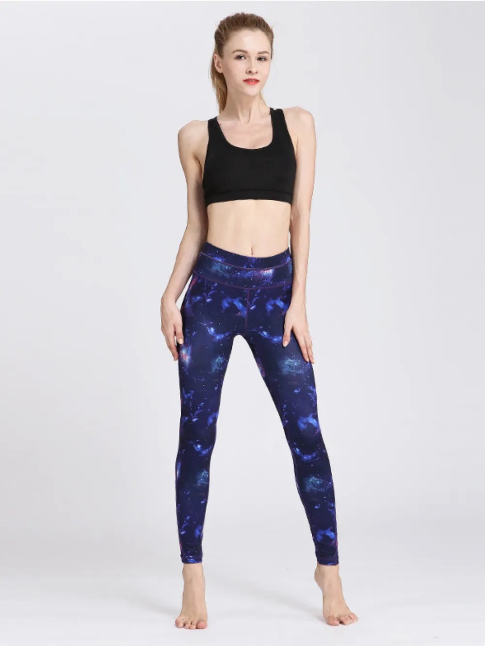 Printed Active High Waist Leggings - Flip Flop Dynasty