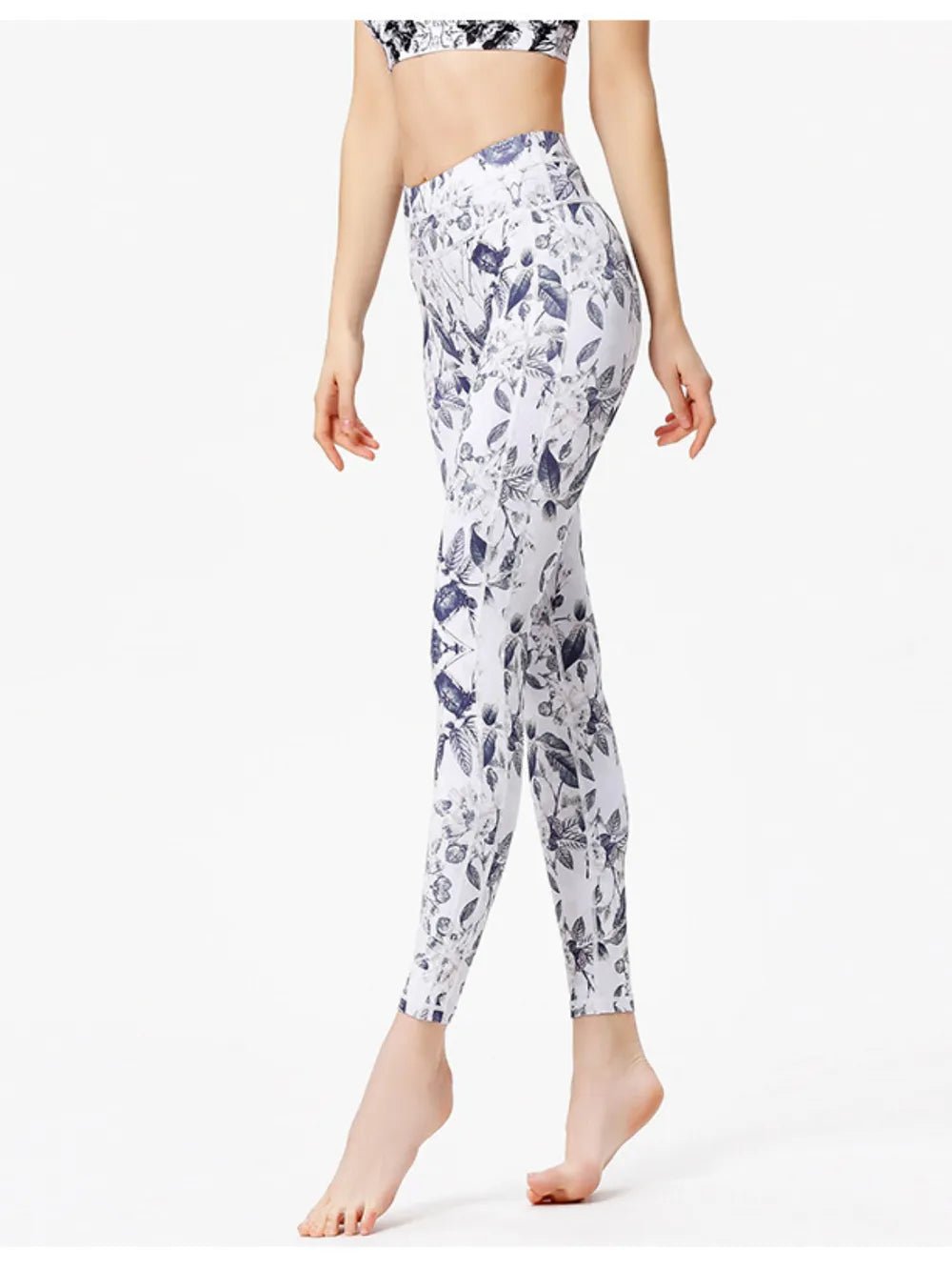 Printed Active High Waist Leggings - Flip Flop Dynasty