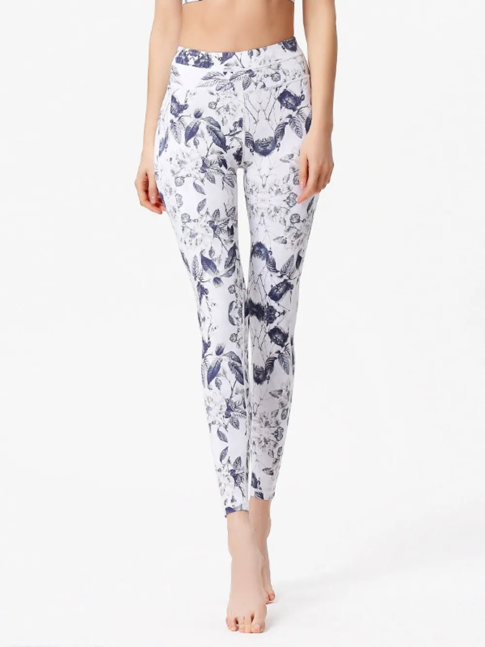 Printed Active High Waist Leggings - Flip Flop Dynasty