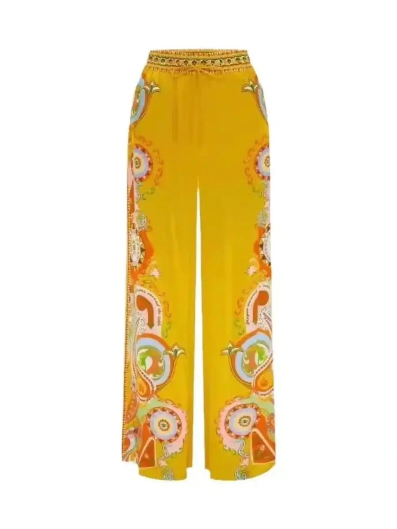 Printed Button Up Shirt and Pants Set - Flip Flop Dynasty