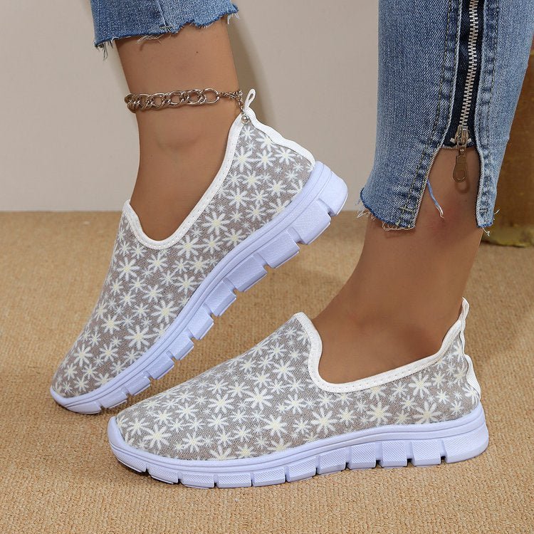 Printed Round Toe Slip - Ons - Flip Flop Dynasty
