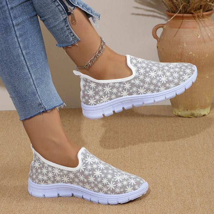 Printed Round Toe Slip - Ons - Flip Flop Dynasty
